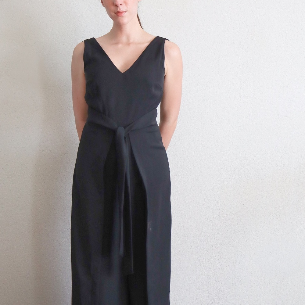 Antonio Melani Split Leg Black Jumpsuit